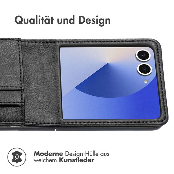 imoshion Luxuriöse Klapphülle Samsung Galaxy Z Flip 7 - Schwarz
