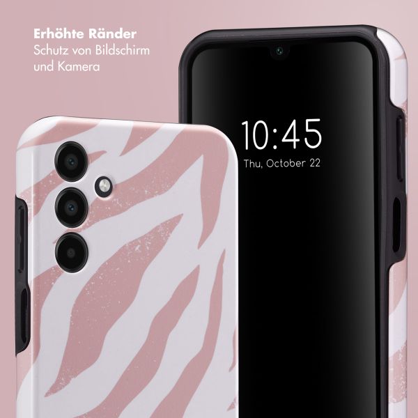 Selencia Vivid Back Cover Samsung Galaxy A15 (5G/4G) - Colorful Zebra Old Pink