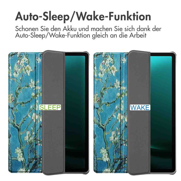 imoshion Design Trifold Klaphülle Samsung Galaxy Tab S10 Plus / Tab S9 FE Plus / Tab S9 Plus - Green Plant