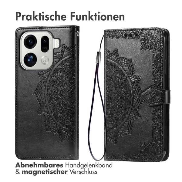 imoshion Mandala Klapphülle Oppo Find X9 Pro - Schwarz