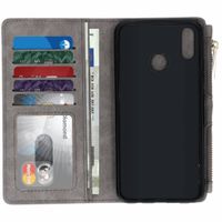 Luxuriöse Portemonnaie-Klapphülle Grau Huawei P Smart Plus