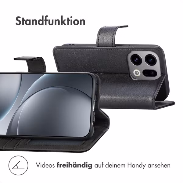 imoshion Luxuriöse Klapphülle Oppo Find X9 - Schwarz