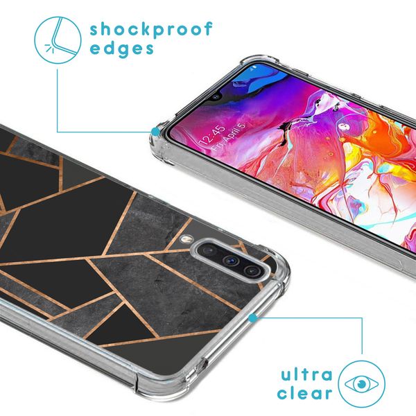 imoshion Design Hülle mit Band für das Samsung Galaxy A70 - Black Graphic