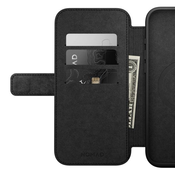 Nomad Modern Leather Folio Klapphülle Apple iPhone 16 Pro Max - Schwarz