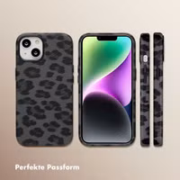 Selencia Sabi Backcover Leopardenmuster mit MagSafe Apple iPhone 14 - Midnight Black