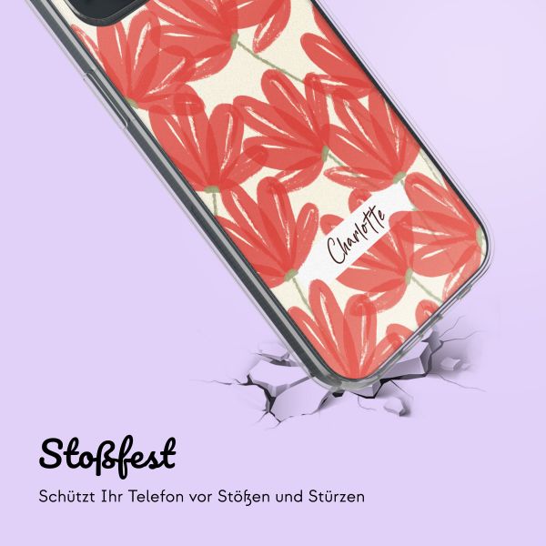 Personalisierte Hülle mit Blumen iPhone 13 - Transparent