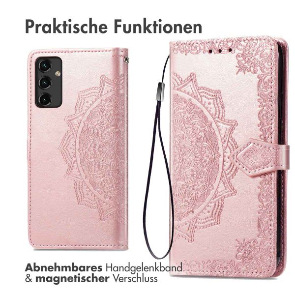 imoshion Mandala Klapphülle für das Samsung Galaxy A14 (5G/4G) - Rose Gold