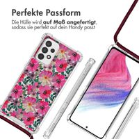 imoshion Design Hülle mit Band für das Samsung Galaxy A53 - Flower Water