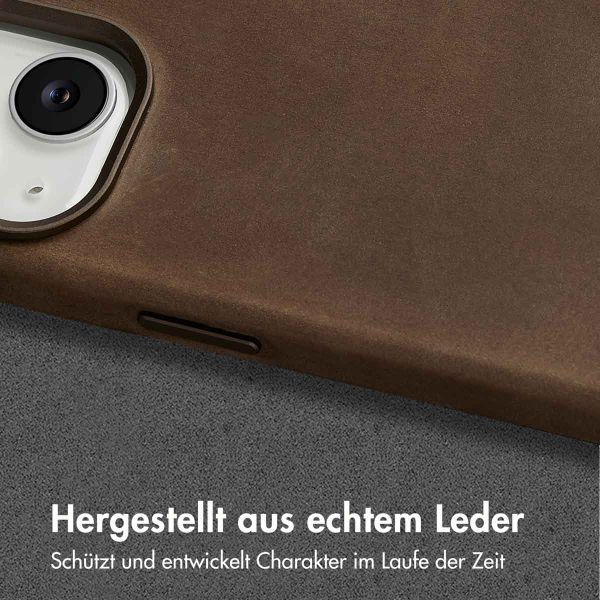 Accezz Vintage Leather Magsafe Backcover Apple iPhone 14 - Rustic Brown