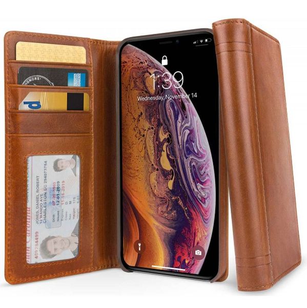 Twelve South Journal Wallet-Klapphülle Braun für das iPhone Xr