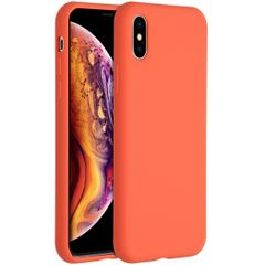 Accezz Liquid Silikoncase für das iPhone Xs / X - Nectarine