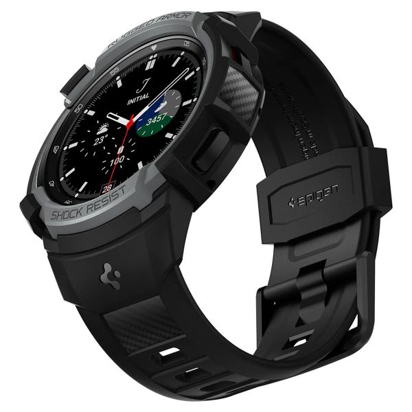 Spigen Rugged Armor™ Pro Case für die Samsung Galaxy Watch 4 - 46 mm - Charcoal Gray