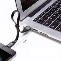 Baseus Nimble Series USB-A-zu-Lightning-Kabel extra kurz – 23 Zentimeter – Schwarz