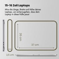 Accezz Laptop Hülle 15-16 Zoll - Laptop Sleeve - Blau