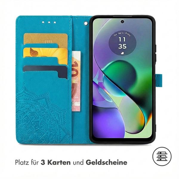 imoshion Mandala Klapphülle Motorola Moto G54 - Türkis
