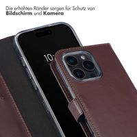 Selencia Echtleder Klapphülle Apple iPhone 16 Pro - Braun