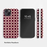 Selencia Vivid Rückabdeckung mit MagSafe Apple iPhone 13 - Check This Burgundy