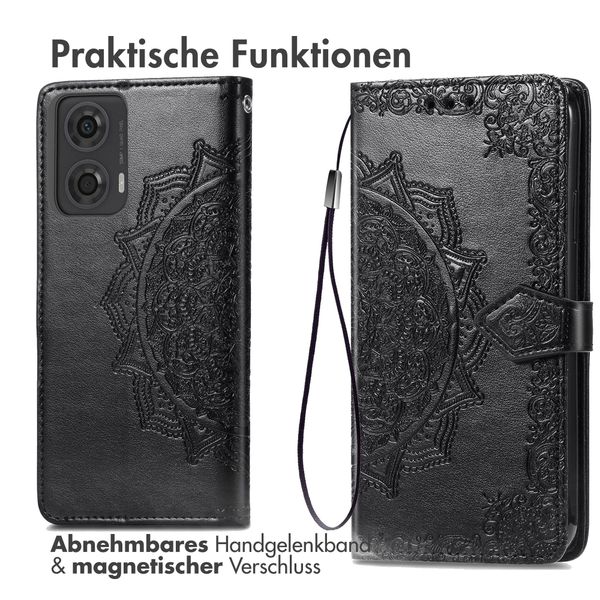 imoshion Mandala Klapphülle Motorola Moto G04 / G24 - Schwarz