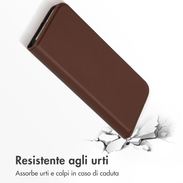 Accezz Premium Leather Slim Klapphülle Apple iPhone 13 Pro Max - Braun