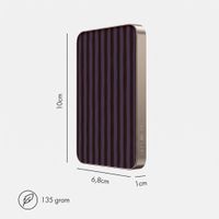 Selencia Vivid Powerbank 5.000 mAh - MagSafe und Qi - Desert Gold / Bonbon Stripe Blueberry