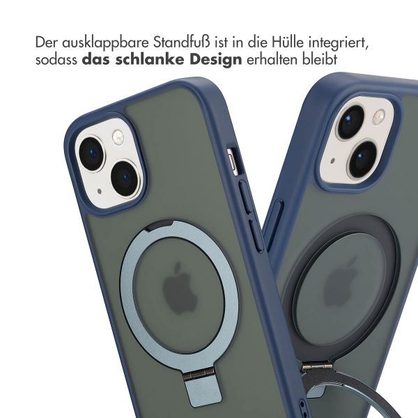 Accezz Ring Stand Backcover mit MagSafe Apple iPhone 15 - Blau