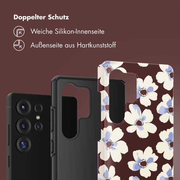 Selencia Vivid Back Cover Samsung Galaxy S25 Ultra - Choco Flower Pop