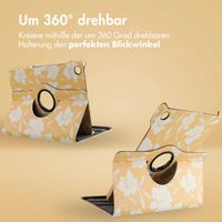 imoshion 360° drehbare Design Klapphülle für das Samsung Galaxy Tab A9 Plus - Yellow Flowers