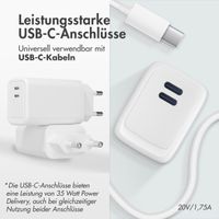 imoshion 35 Watt Ladegerät | 2x USB-C - Weiß