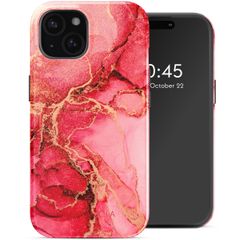 Selencia Vivid Tough Back Cover mit MagSafe für das iPhone 15 - Rosy Marble