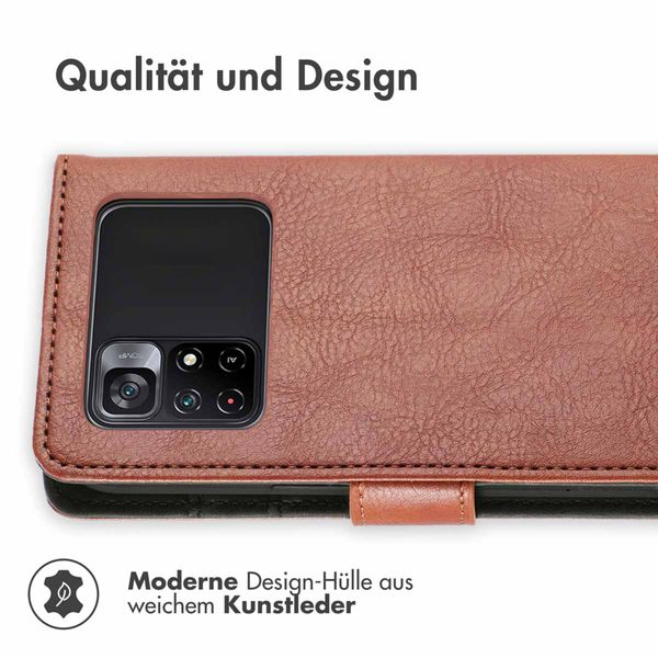 imoshion Luxuriöse Klapphülle Xiaomi Poco M4 Pro 5G - Braun