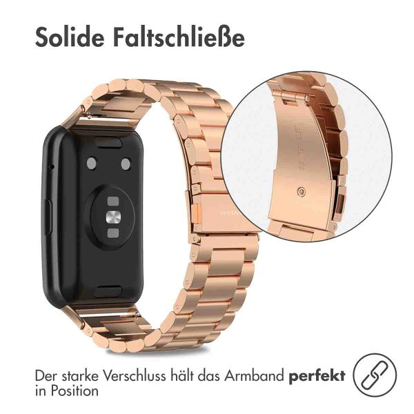 imoshion Edelstahlarmband für das  Huawei Watch Fit - Rosé gold