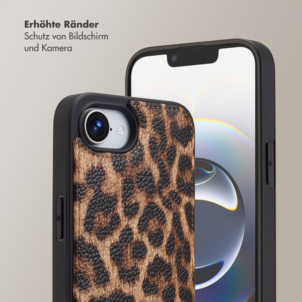 Selencia Nova HandyHülle mit Kordel und Kartenhalter Apple iPhone 16e - Leopard