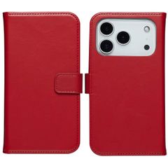 Selencia Echtleder Klapphülle Apple iPhone 18 Pro Max / 17 Pro Max - Rot