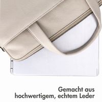 Accezz Leather Laptoptasche 16 Zoll - Beige
