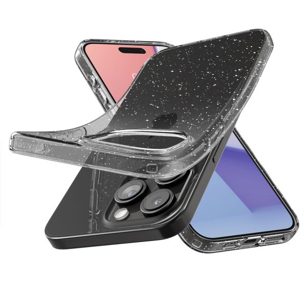 Spigen Liquid Crystal Glitter Case für das Apple iPhone 15 Pro - Crystal Quartz