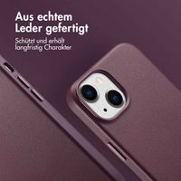 Accezz MagSafe Leather Backcover für das Apple iPhone 14 - Heath Purple