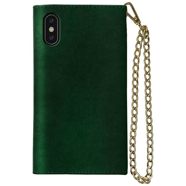 iDeal of Sweden Mayfair Clutch Velvet Grün für das iPhone Xs / X