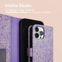 imoshion Design Klapphülle Apple iPhone 12 (Pro) - Purple White Flowers