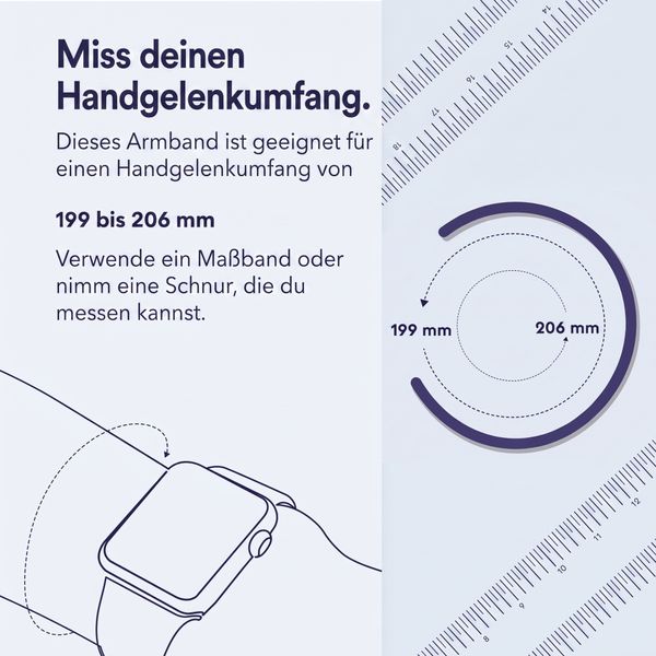Apple Geflochtenes Solo Loop für  Apple Watch | 44/45/46/49 mm - Größe 12 - Light Blue
