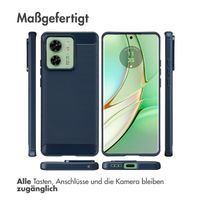 imoshion Brushed Back Cover für das Motorola Edge 40 - Dunkelblau