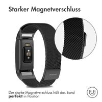 imoshion Mailändische Magnetarmband für das Fitbit Charge 2 - Größe M - Schwarz