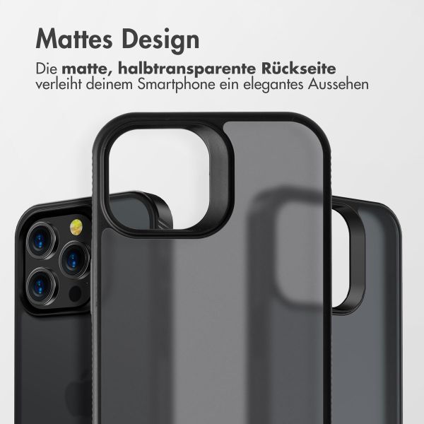 Accezz Rugged Frosted Back Cover für das Apple iPhone 14 Pro Max - Schwarz
