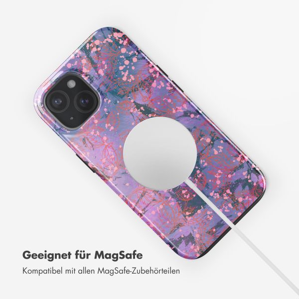 Selencia Vivid Rückabdeckung mit MagSafe Apple iPhone 15 - Fresh Paint Flower Orange