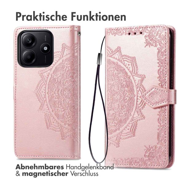 imoshion Mandala Klapphülle für das Xiaomi Redmi Note 14 5G - Rose Gold