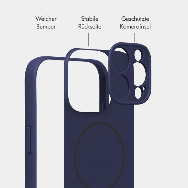 Accezz Grip Backcover mit MagSafe Apple iPhone 15 Pro - Dunkelblau