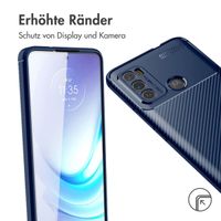 imoshion Carbon-Hülle für das Motorola Moto G60 - Blau