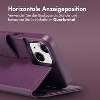 Accezz 2-in-1 Klapphülle aus Leder mit MagSafe Apple iPhone 15 - Heath Purple