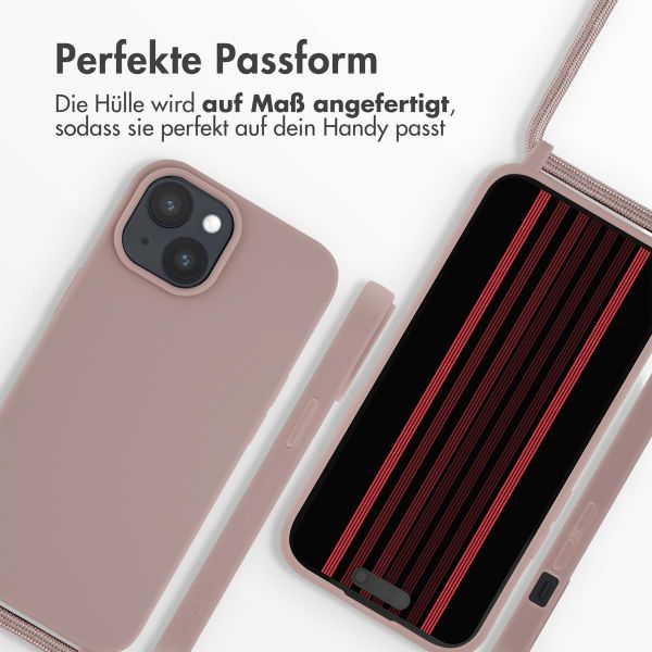 imoshion SilikonHülle mit Band iPhone 15 - Sand Pink