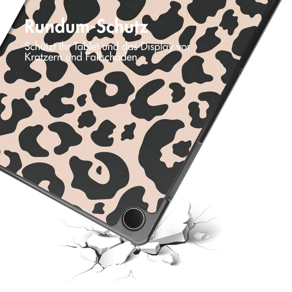 imoshion Design Trifold Klaphülle Samsung Galaxy Tab A11 Plus - Leopard