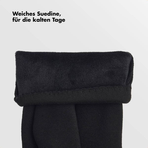 Selencia Touchscreen-Handschuhe mit Wildleder-Optik - Herren - Größe L - Schwarz